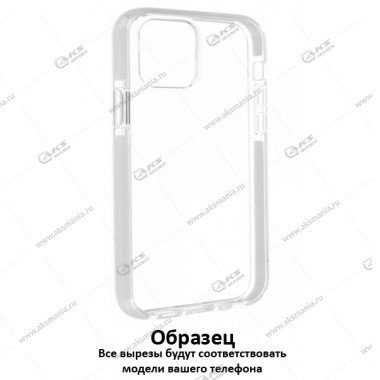 Силикон iPhone 12 Pro Max прозрачный с белым кантом