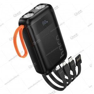 Power Bank HOCO J151 Spirit dual lighting four-cable 10000mAh черный