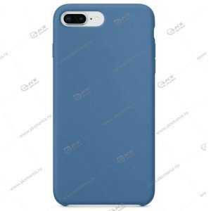 Пластик для iPhone 7 под кожу голубой