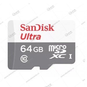 Карта памяти 64GB microSDXC class 10 SanDisk Ultra 100MB/s без адаптера