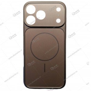 Накладка пластиковая с MagSafe для iPhone 17 Pro Max титановый