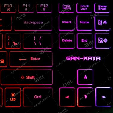 Клавиатура KGK-17U Dialog Gan-Kata - игровая с RGB подсветкой, USB, чёрная