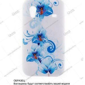 Силикон с рисунком Sony LT30i Blue Flowers