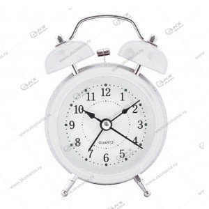 Часы 6025/937/3010 будильник Quartz 13см белый