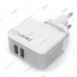 СЗУ LDNIO A2203 + Кабель Micro/ 2 USB Auto-ID/ Выход:12W/ White