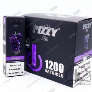 Электронная одноразовая сигарета Fizzy Cub 2% 1200 затяжек Виноград
