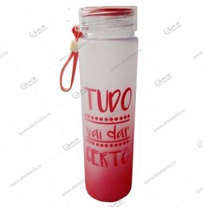 Бутылка для воды Tudo vai dar Certo 500мл розовый