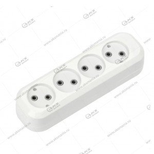 Колодка Smartbuy 4 гнезда 10A/2,2кВт без заземления (SBE-10-4-00-N)