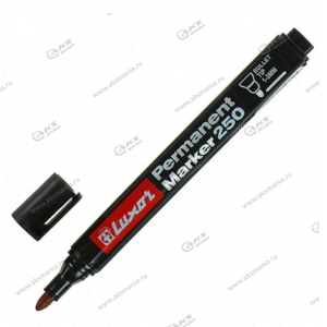 Маркер перманентный Luxor Permanent Marker 250 пулевидный 3мм, черный