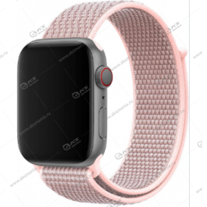 Ремешок нейлоновый для Apple Watch 42mm/ 44mm розовый