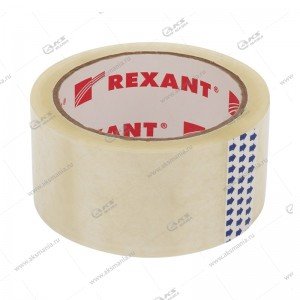 Скотч упаковочный Rexant 48x50мм, прозрачный, рулон 66м