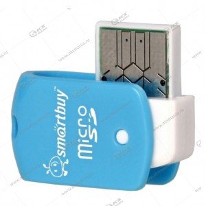 Картридер MicroSD Smartbuy SBR-706-B голубой