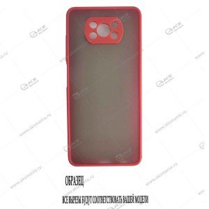 Силикон Iphone XS Max Likgus Maxshield серый матовый с красным кантом