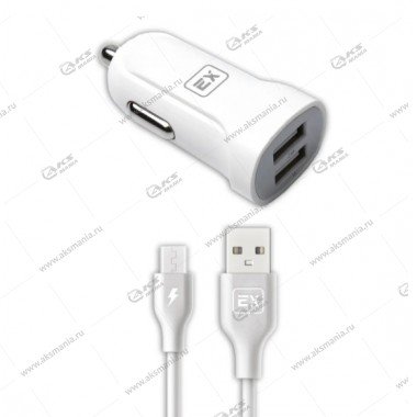 АЗУ Exployd EX-Z-583 2USB 3.4A + кабель микро USB белый