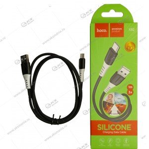 Кабель Hoco X82 silicone charging data cable Type-C черный