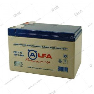 Аккумулятор свинцовый ALFA Alarm Force FB7.2-12 (12V 7.2Ah)