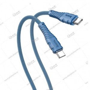 Кабель Hoco X67 Nano 60W silicone charging data cable Type-C to Type-C синий