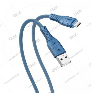Кабель Hoco X67 Nano silicone Micro USB синий