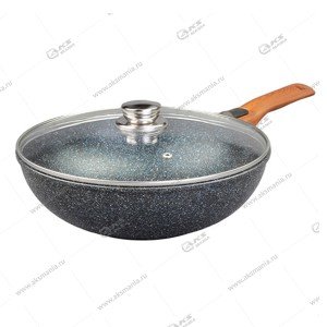 Wok "Гардарика" сер."Мегалит 14", 28см, с крышкой, с антипригарным покр-ем (0728-14-01-10)
