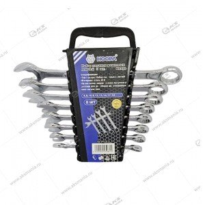 Набор рожковых гаечных ключей 8 предметов 8-19 "Hoopa Tools" ОТК-6444