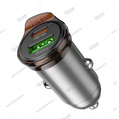 АЗУ Hoco NZ16A 43Вт PD25Вт+QC3.0 серый металл