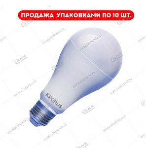Лампа светодиодная KRONUS A65-25 Вт-220V-4000К-E27 (нейтральный свет) (уп.10шт.)