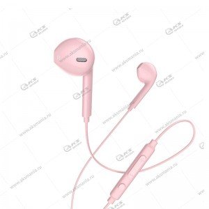 Наушники Hoco M55 с микрофоном розовый