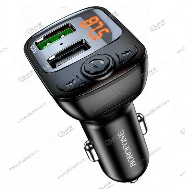 FM Модулятор Borofone BC41 Eminency QC3.0 Bluetooth черный