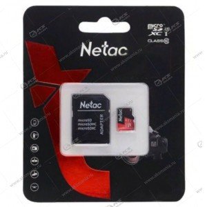 Карта памяти 16GB microSDXC class 10 Netac P500 Extreme Pro A1 V10 (100 Mb/s) с адаптером