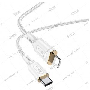 Кабель Hoco X95 Goldentop charging data cable PD Type-C to lightning 1m белый