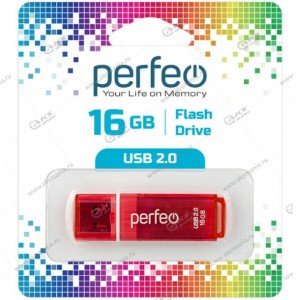 Флешка USB 2.0 16GB Perfeo C13 Красный