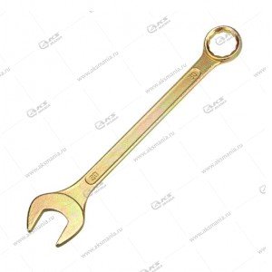 Ключ гаечный REXANT комбинированный (накидной + рожковый 30 мм, желтый цинк