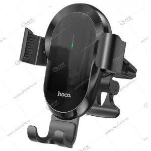 Автодержатель Hoco CA105 для телефона/на воздуховод с беспроводной зарядкой черный