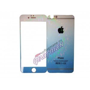 Защитное стекло iPhone 6G/ 6S радуга 2 в 1