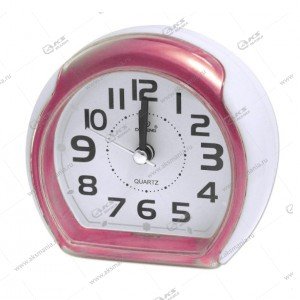 Часы 3018 будильник розовый