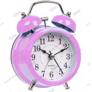 Часы 6025/937/3010 будильник Quartz 13см розовый
