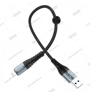 Кабель Hoco X38 Cool charging data cable lightning 0.25m черный