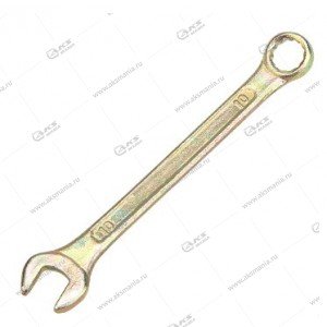 Ключ гаечный REXANT комбинированный (накидной + рожковый 10 мм, желтый цинк