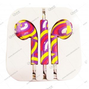 Наушники для iPhone 3,5mm штекер разноцвет