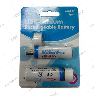 Аккумулятор 18650 1400mAh с встроеннойзарядкой USB-A