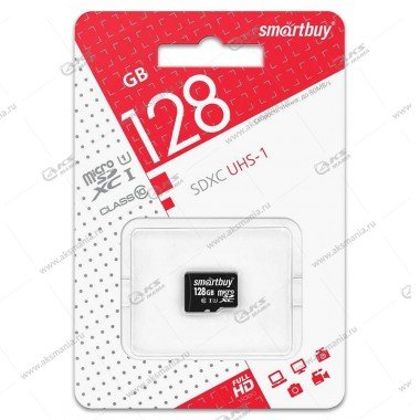 Карта памяти 128GB microSDXC class 10 SmartBuy без адаптера