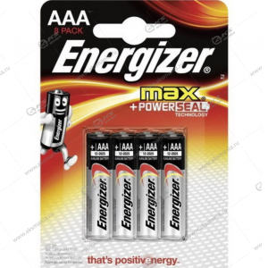 Элемент питания Energizer AAA LR03 Max/8BL