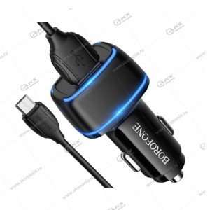 АЗУ Borofone BZ14 Max 2USB 2.4A 12W+кабель Micro черный