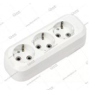 Колодка Smartbuy 3 гнезда 16A/3,5кВт с заземлением (SBE-16-3-00-Z)