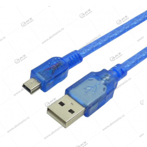 Кабель mini USB D10 / V3 1.5m синий