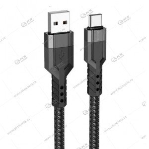 Кабель Hoco U110 charging data cable Type-C 1,2м черный