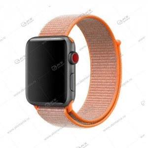 Ремешок нейлоновый для Apple Watch 42mm/ 44mm оранжевый