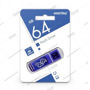 Флешка USB 3.0 64GB SmartBuy Glossy темно-синий