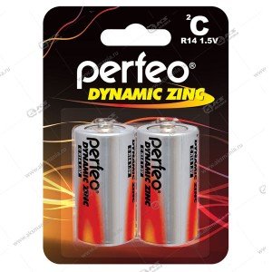 Элемент питания Perfeo R14/2BL Dynamic Zinc