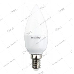 Лампа светодиодная Smartbuy C37-5W-220V-3000K-E14 (свеча, теплый свет)